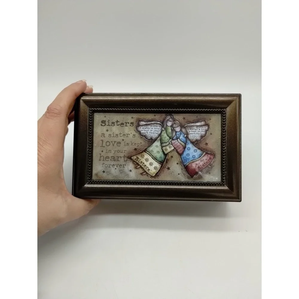 Robin Davis A Sisters Love Music Box Trinket Jewelry Holder 6
